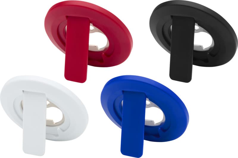 Ain recycled plastic magnetic phone stand with bottle opener  5