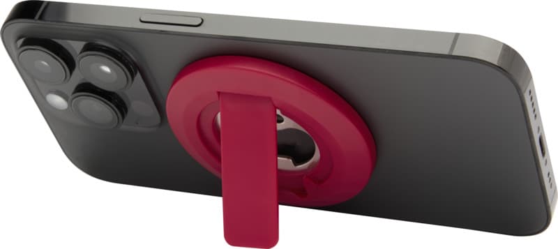 Ain recycled plastic magnetic phone stand with bottle opener  7