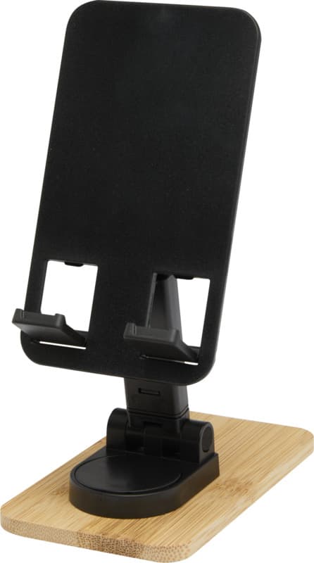 Alfirk recycled plastic foldeable desk phone stand with bamboo details 7