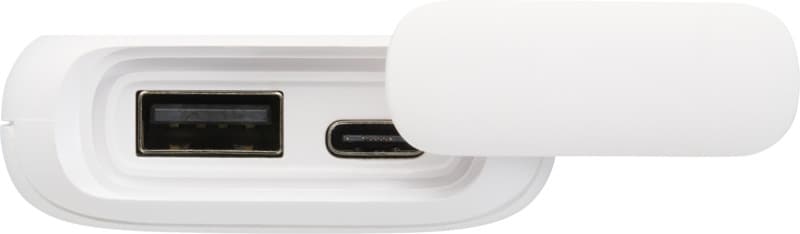 Alkes 5000 mAh 12W recycled plastic water resistant power bank with carabiner 6