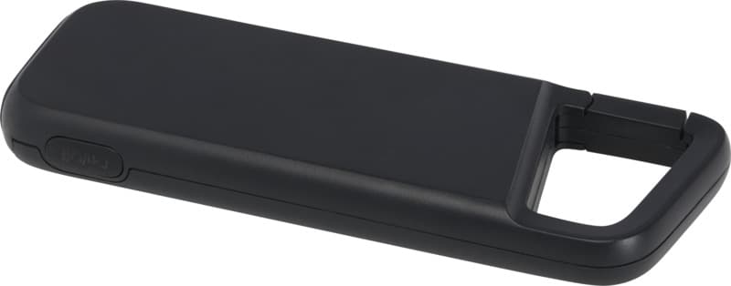 Alkes 5000 mAh 12W recycled plastic water resistant power bank with carabiner 12