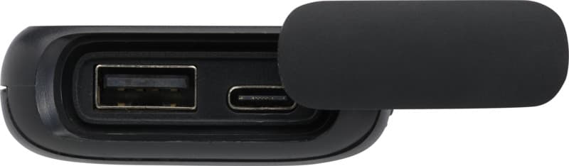 Alkes 5000 mAh 12W recycled plastic water resistant power bank with carabiner 14