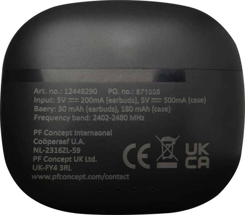 Alterf recycled plastic True Wireless Bluetooth® headset with silicone eartips 11