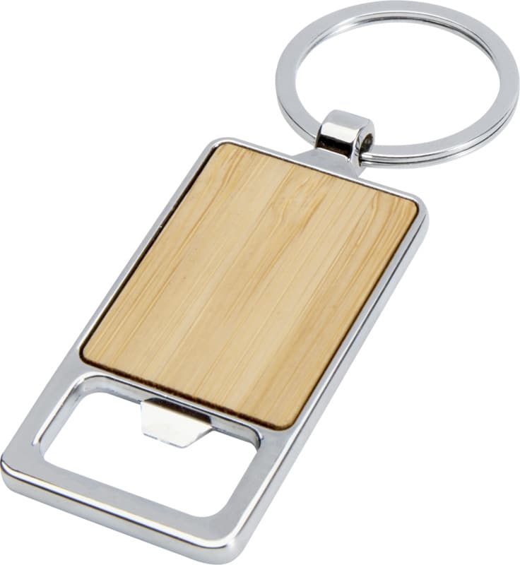 Snapper bamboo keychain with bottle opener 1