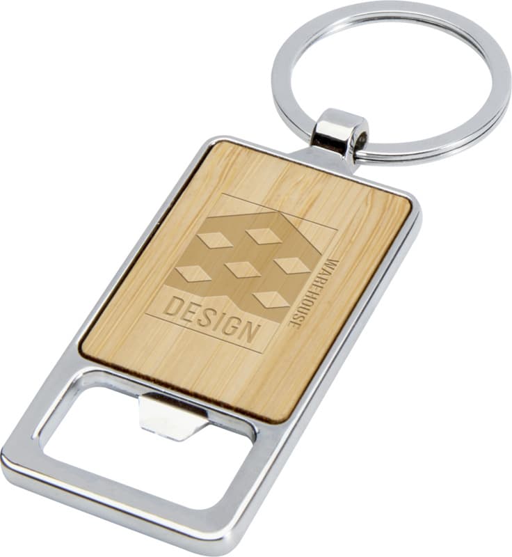Snapper bamboo keychain with bottle opener 4