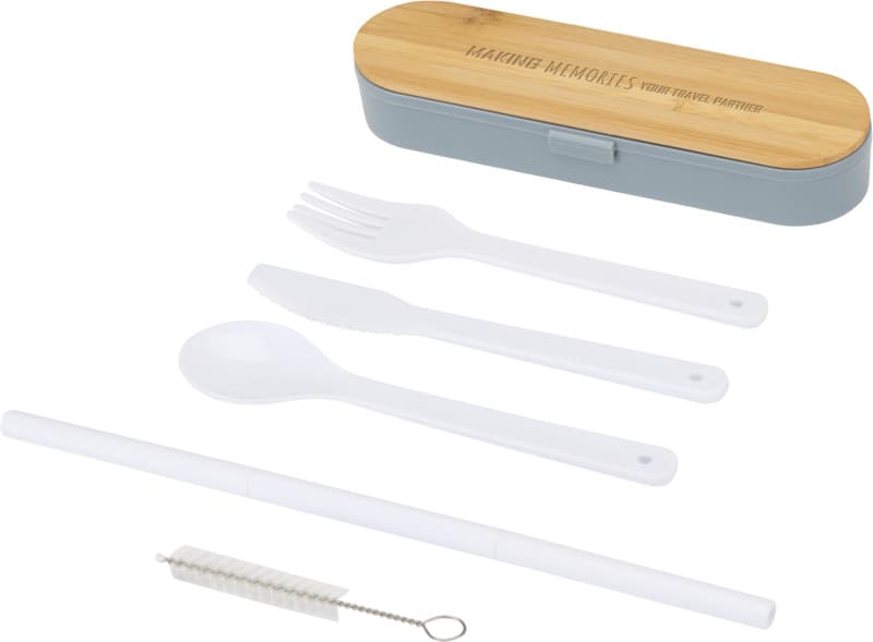 Runa cutlery set with bamboo lid 25