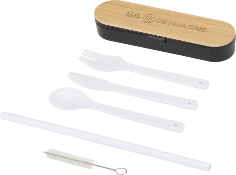 Runa cutlery set with bamboo lid 30