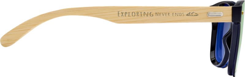 Tan sunglasses with bamboo temples 4