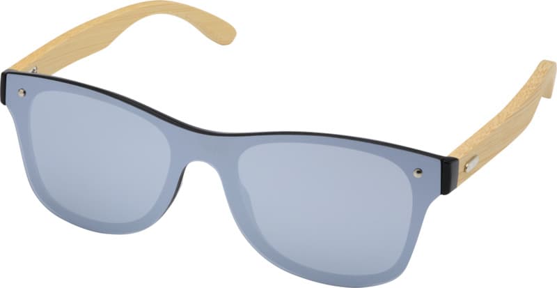 Tan sunglasses with bamboo temples 5