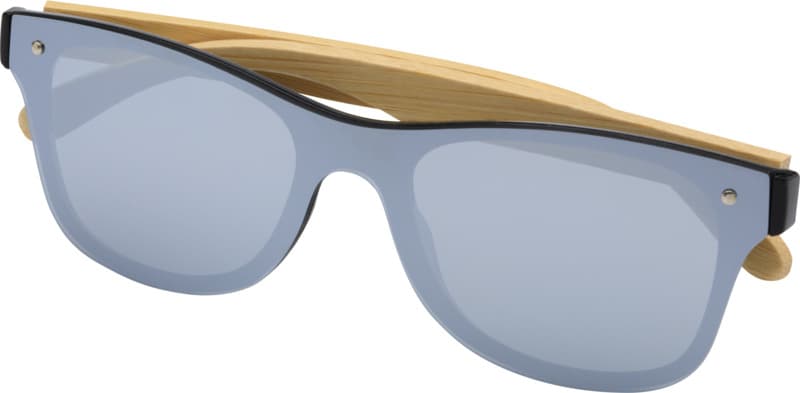 Tan sunglasses with bamboo temples 7
