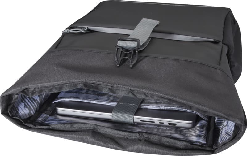 Aqua 15" GRS recycled water resistant roll-top bike bag 20L 5