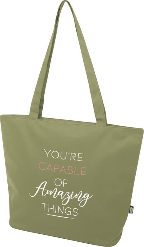 Panama GRS recycled zippered tote bag 20L 20