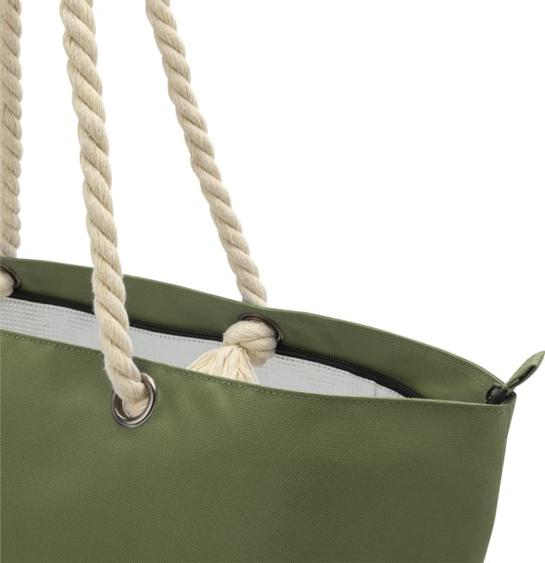 Panama GRS recycled beach cooler tote bag with cord handles 23L 27