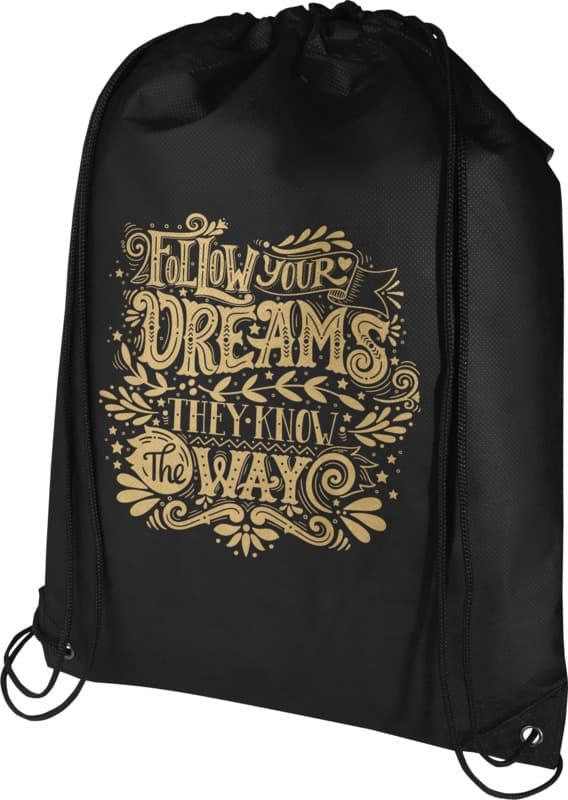 Evergreen GRS recycled non-woven drawstring bag 5L 35