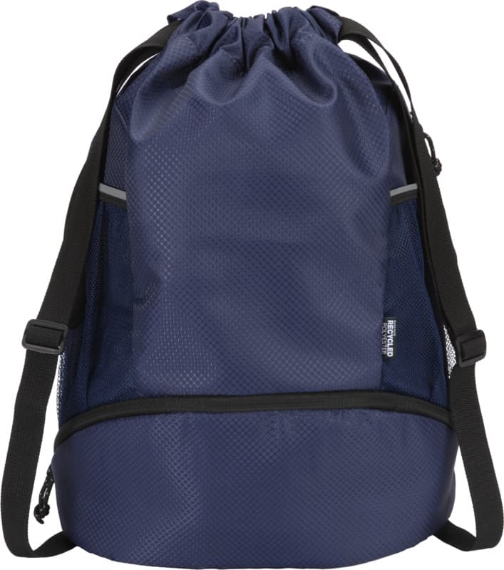 Nomad GRS recycled sports drawstring bag with bottom compartment 18L 9