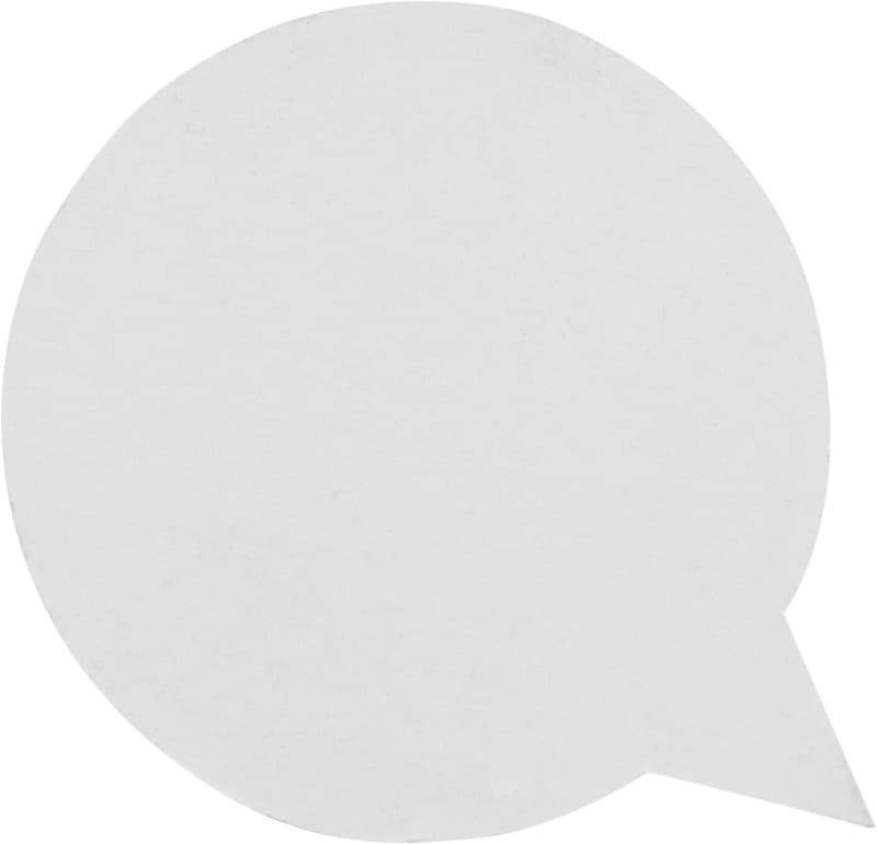 Sticky-Mate® speech bubble-shaped recycled sticky notes 2