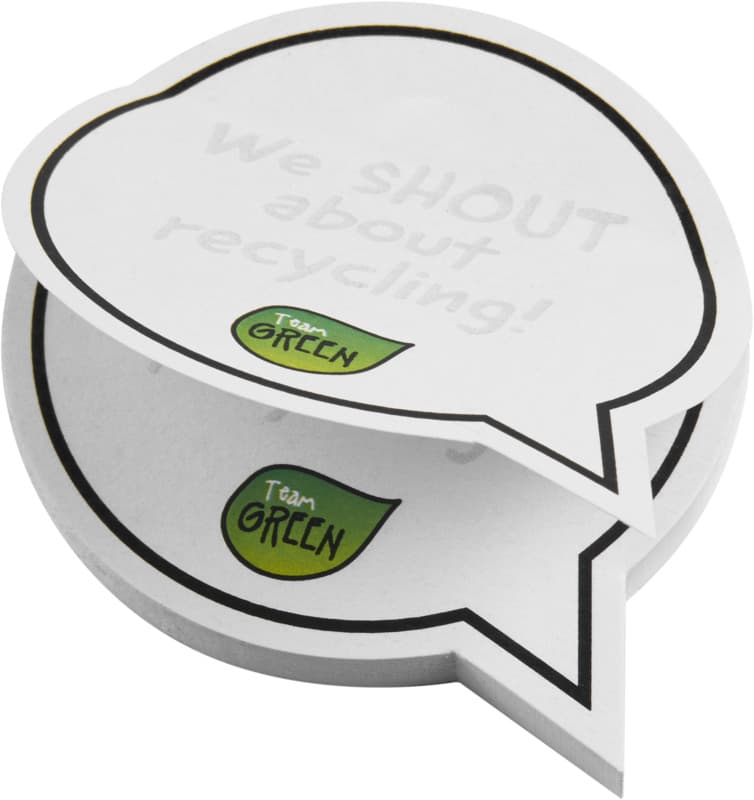 Sticky-Mate® speech bubble-shaped recycled sticky notes 3