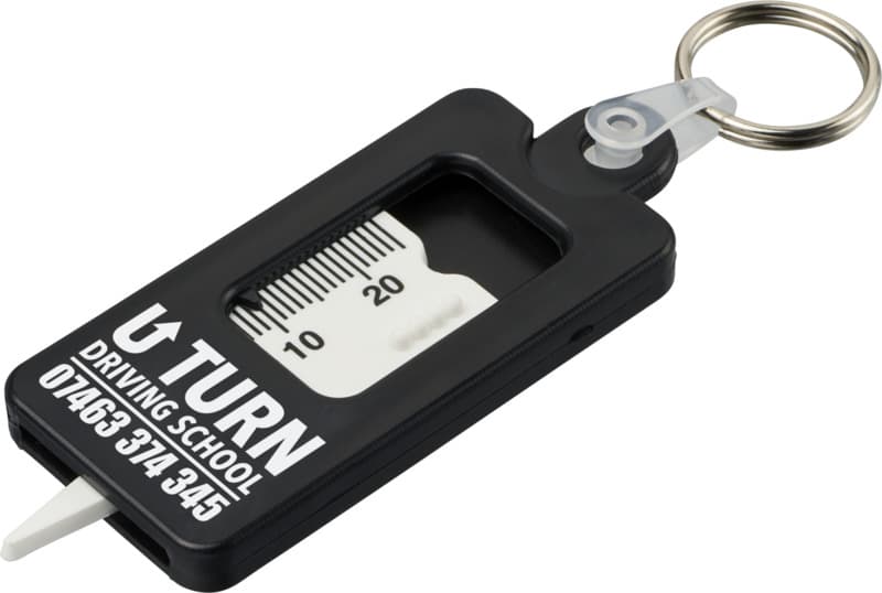 Kym recycled tyre tread check keychain 12