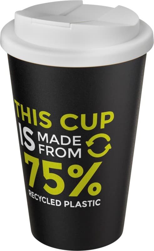 Americano® Eco 350 ml recycled tumbler with spill-proof lid 5