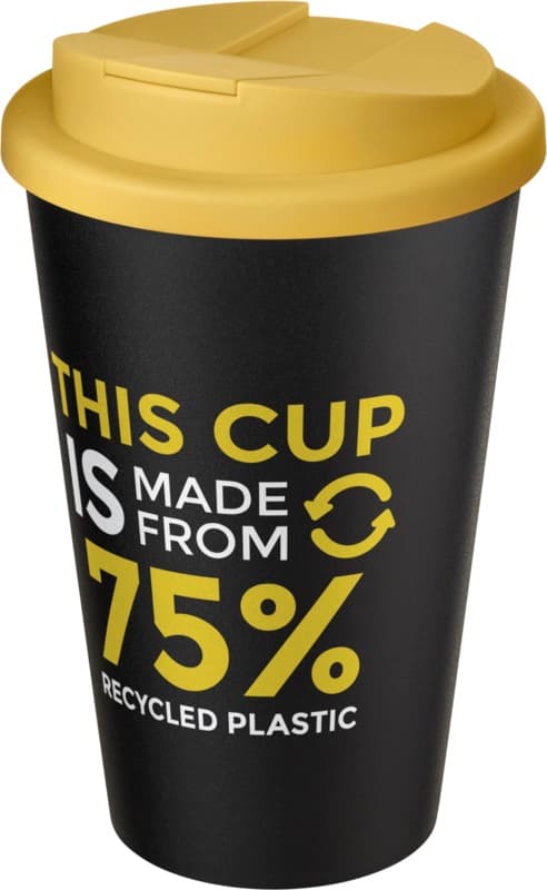 Americano® Eco 350 ml recycled tumbler with spill-proof lid 45