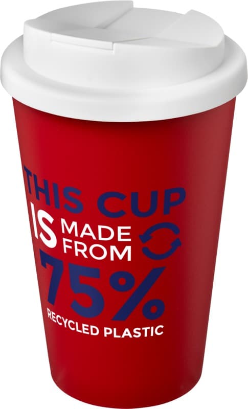 Americano® Eco 350 ml recycled tumbler with spill-proof lid 50