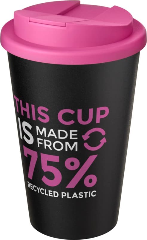 Americano® Eco 350 ml recycled tumbler with spill-proof lid 85