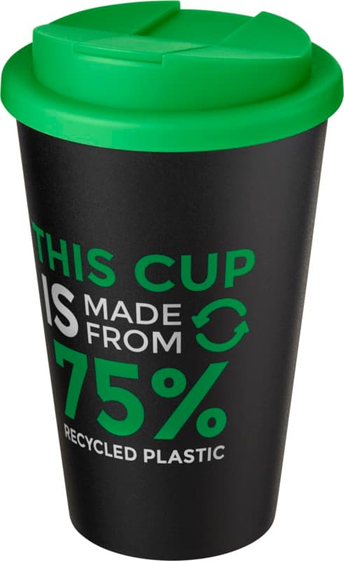 Americano® Eco 350 ml recycled tumbler with spill-proof lid 115