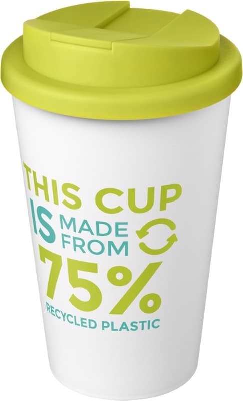 Americano® Eco 350 ml recycled tumbler with spill-proof lid 125