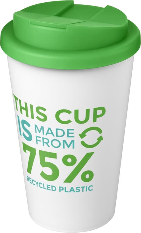 Americano® Eco 350 ml recycled tumbler with spill-proof lid 130