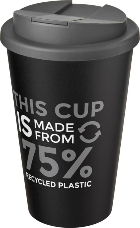 Americano® Eco 350 ml recycled tumbler with spill-proof lid 135