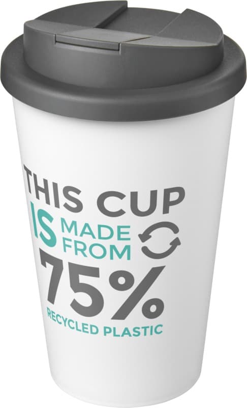 Americano® Eco 350 ml recycled tumbler with spill-proof lid 140