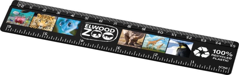 Refari 15 cm recycled plastic ruler 24