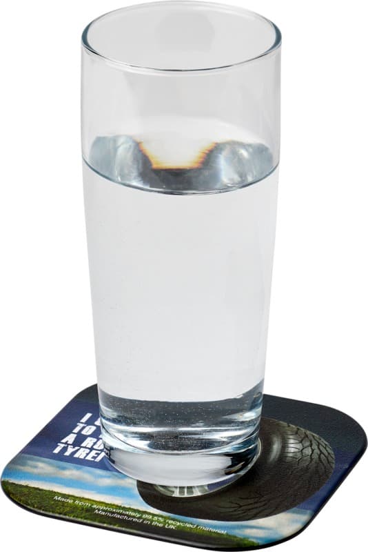 Brite-Mat® square coaster with tyre material