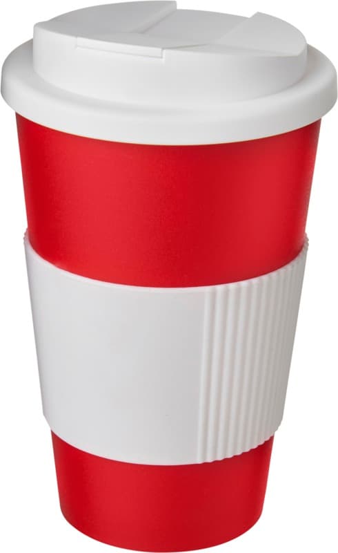 Americano® 350 ml tumbler with grip & spill-proof lid 61