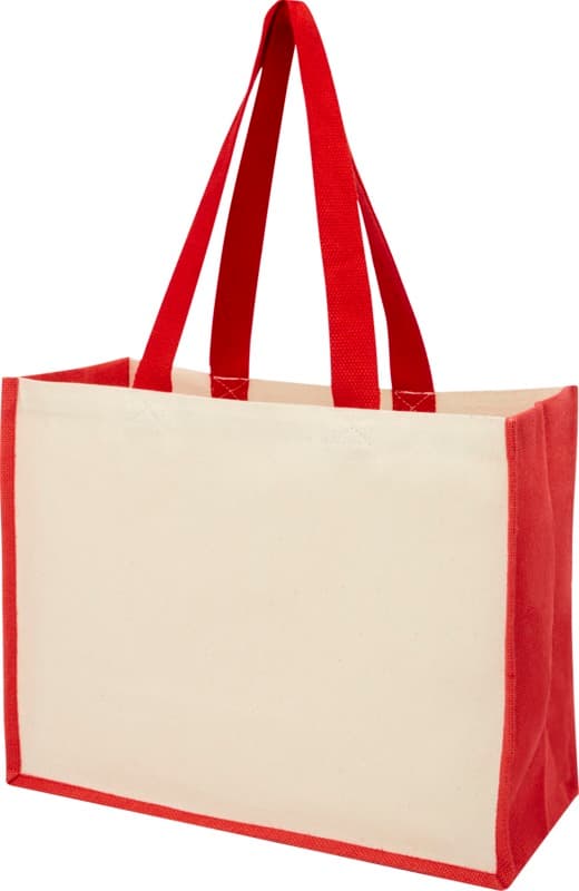 Varai 320 g/m² canvas and jute shopping tote bag 23L 7