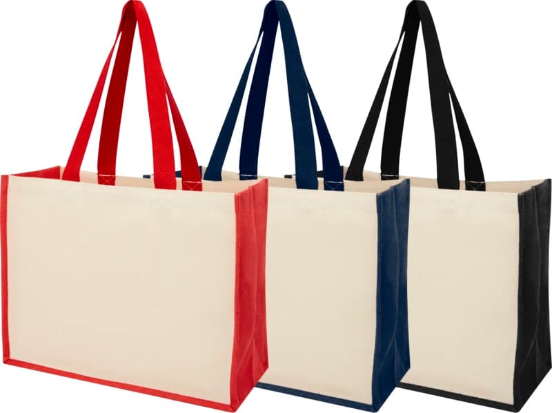 Varai 320 g/m² canvas and jute shopping tote bag 23L 10