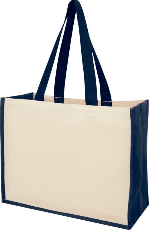 Varai 320 g/m² canvas and jute shopping tote bag 23L 13