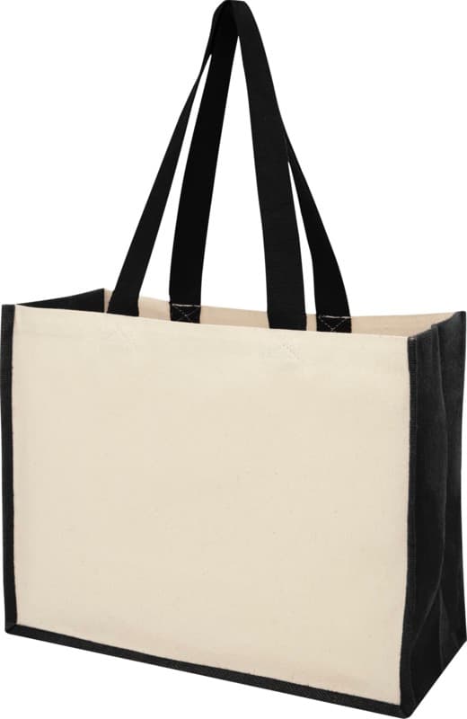 Varai 320 g/m² canvas and jute shopping tote bag 23L 19
