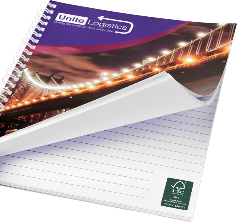Desk-Mate® A5 spiral notebook with printed back cover 5