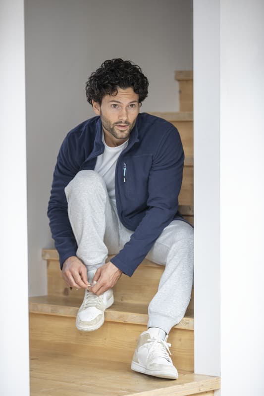 Amber men's GRS recycled full zip fleece jacket 22