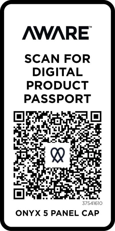 Onyx 5 panel Aware™ recycled cap 22