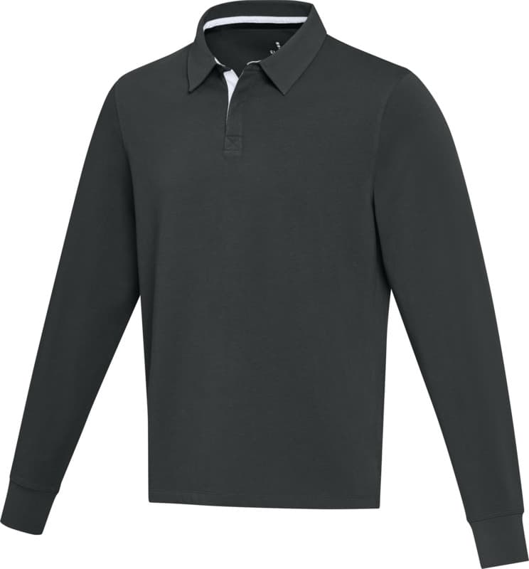 Clyde unisex organic rugby polo sweatshirt 21