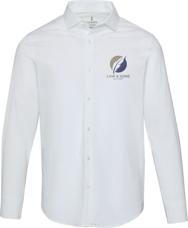 Carnelian poplin men's shirt 5