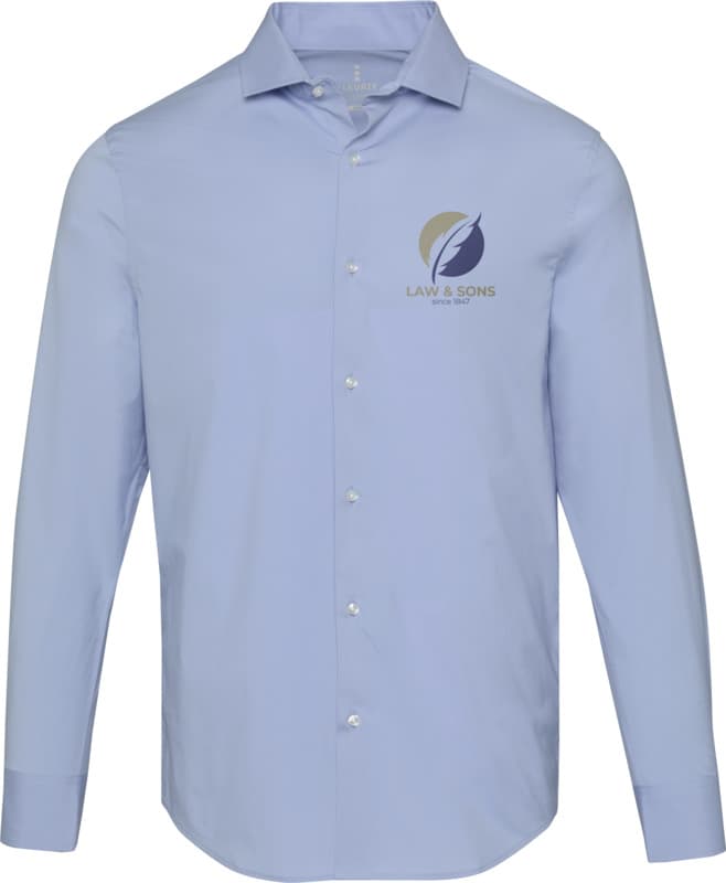 Carnelian poplin men's shirt 10
