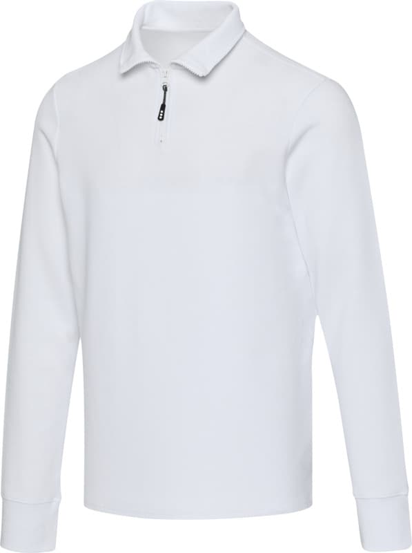 Zeus long sleeve unisex half zip polo
