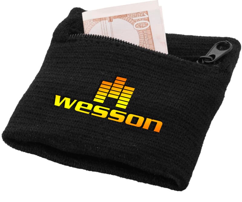 Brisky performance wristband with zippered pocket 3