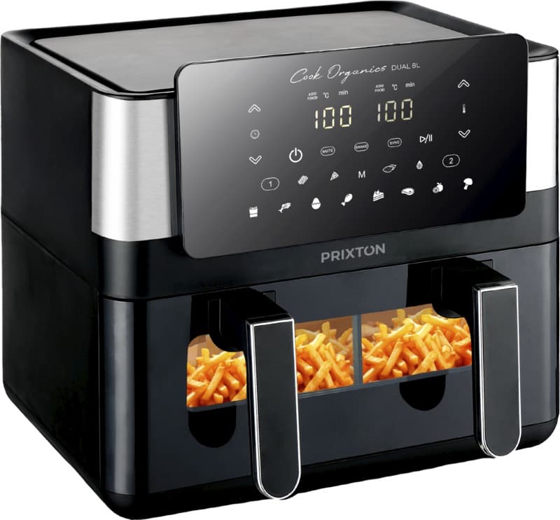 Prixton Cook Organics dual air fryer 8L 4