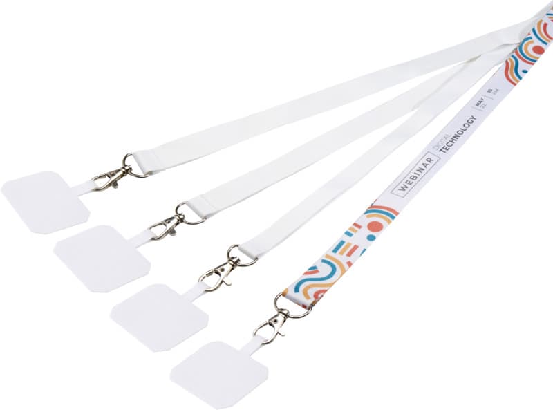 Addie sublimation RPET lanyard with phone holder and safety breakaway 10