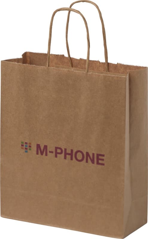 Kraft 80 g/m2 paper bag with twisted handles - 18 x 8 x 21 cm 7