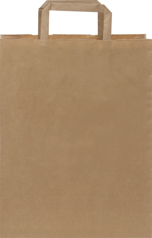 Kraft 80-90 g/m2 paper bag with flat handles - 25 x 11 x 32 cm 8